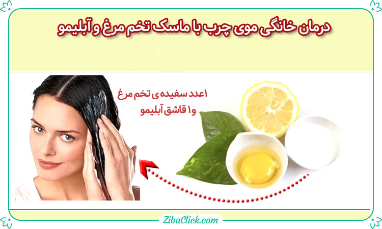 درمان چربی مو تخم مرغ